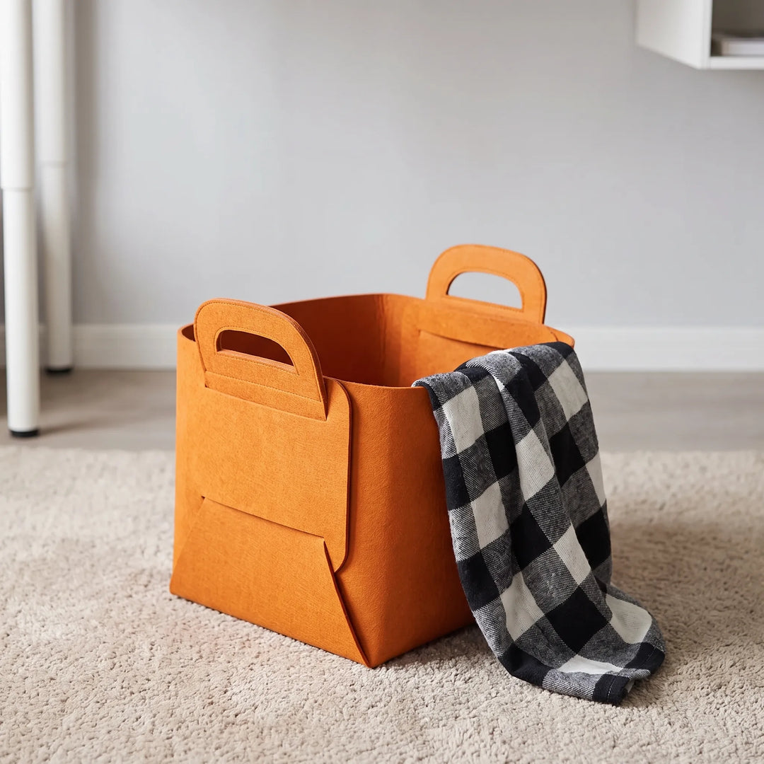 Collapsible Soft Textured Home Storage Basket - Baskio