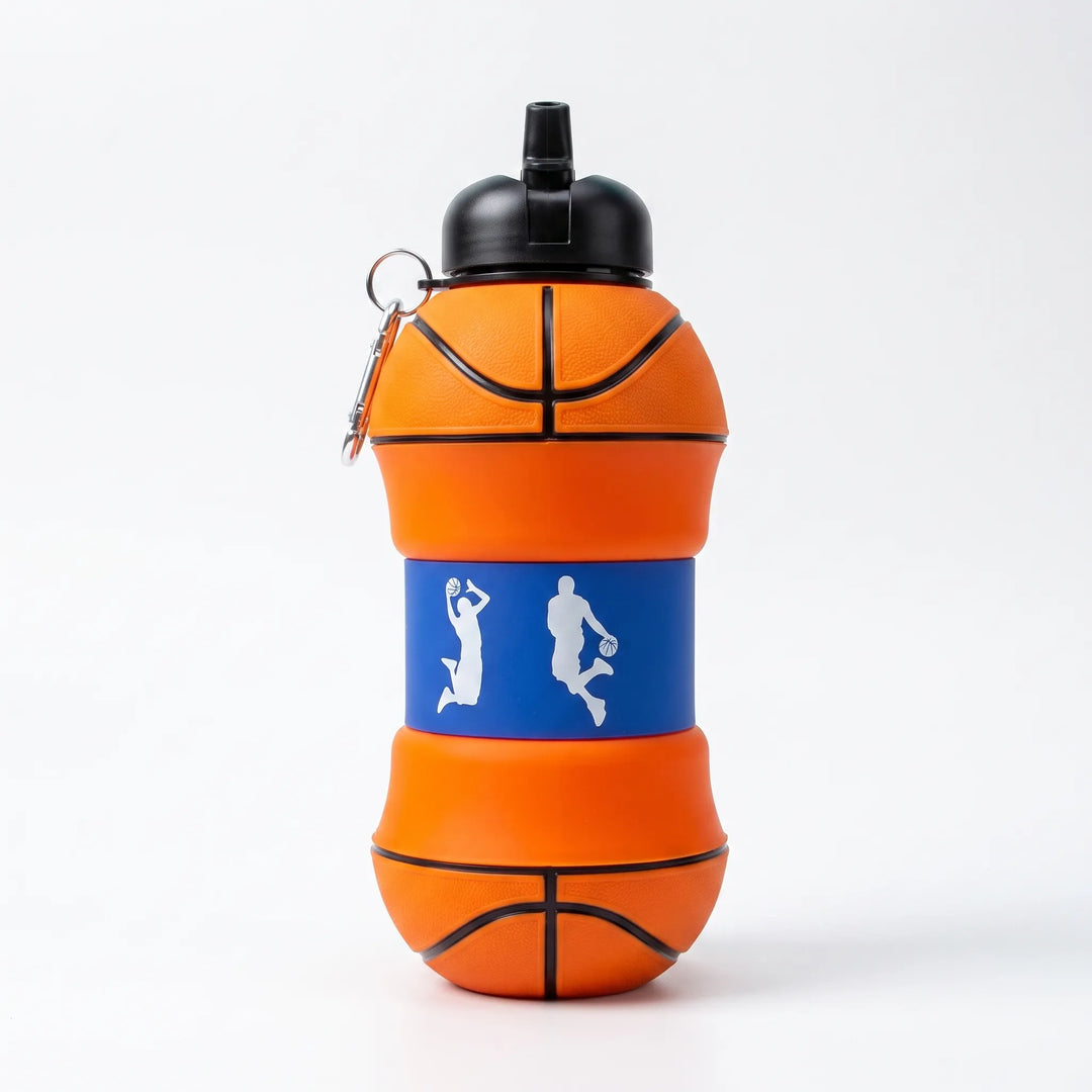 Collapsible Sports-Themed Water Bottle - Spherix