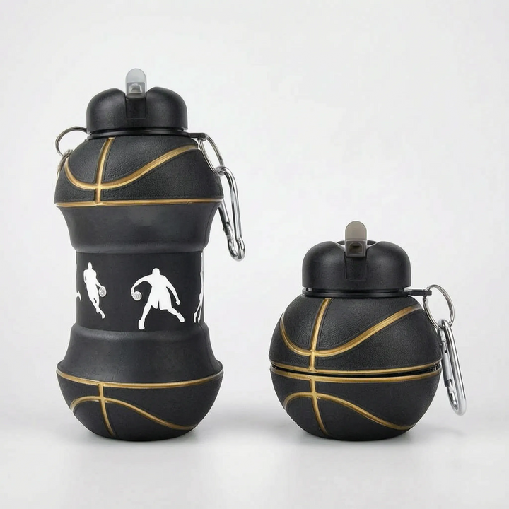 Collapsible Sports-Themed Water Bottle - Spherix