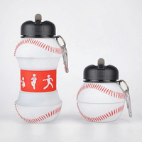 Collapsible Sports-Themed Water Bottle - Spherix