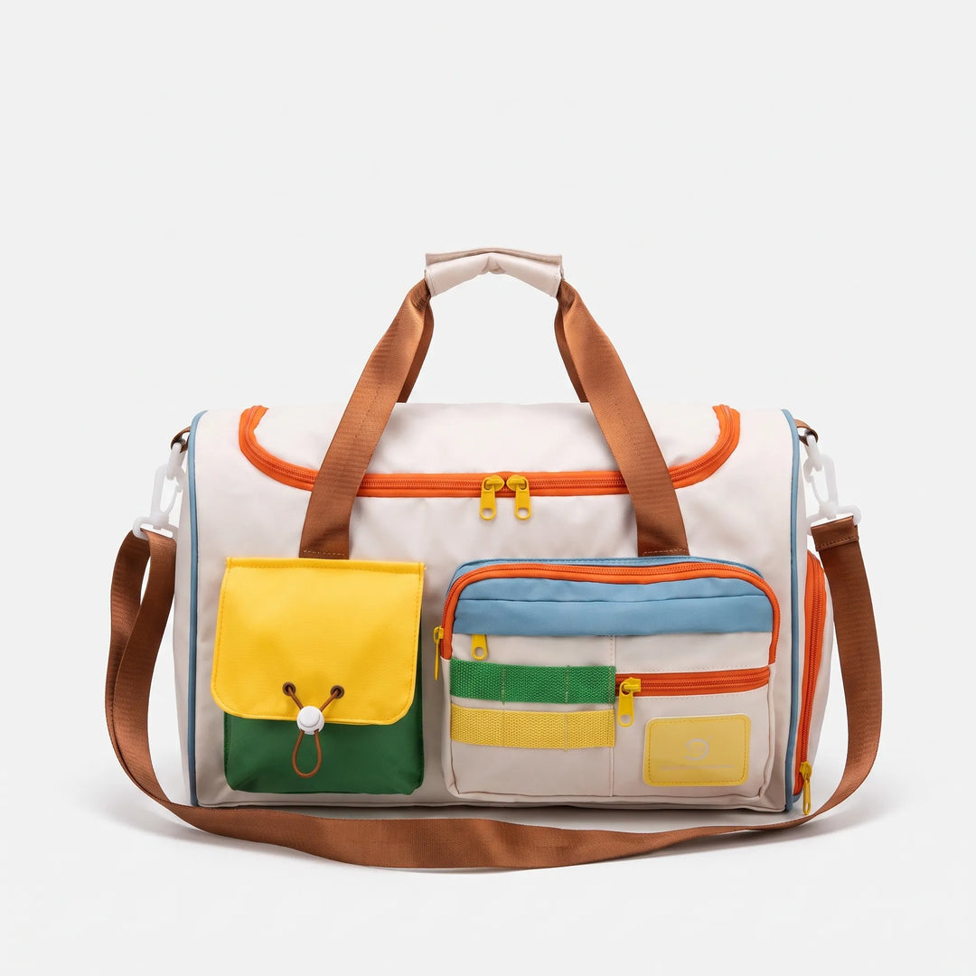 Colour-Blocked Weekend Duffel Bag - Portana