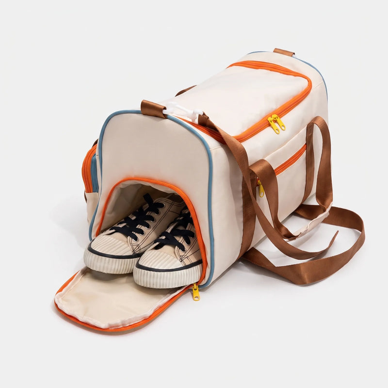 Colour-Blocked Weekend Duffel Bag - Portana