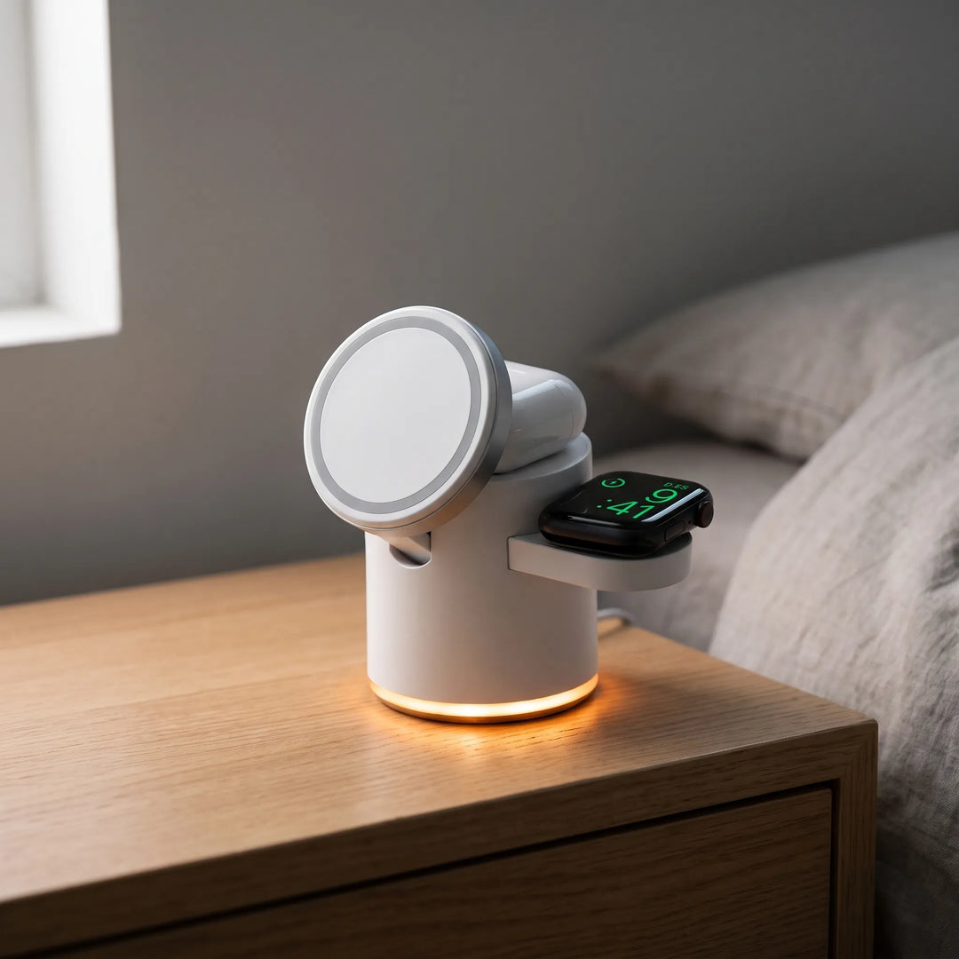 Compact 3 In 1 Wireless Charging Station - Zephron