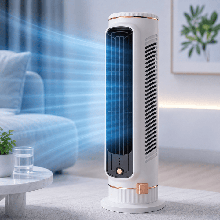Compact Bladeless Tower Fan - CirrusFlow
