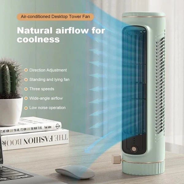 Compact Bladeless Tower Fan - CirrusFlow
