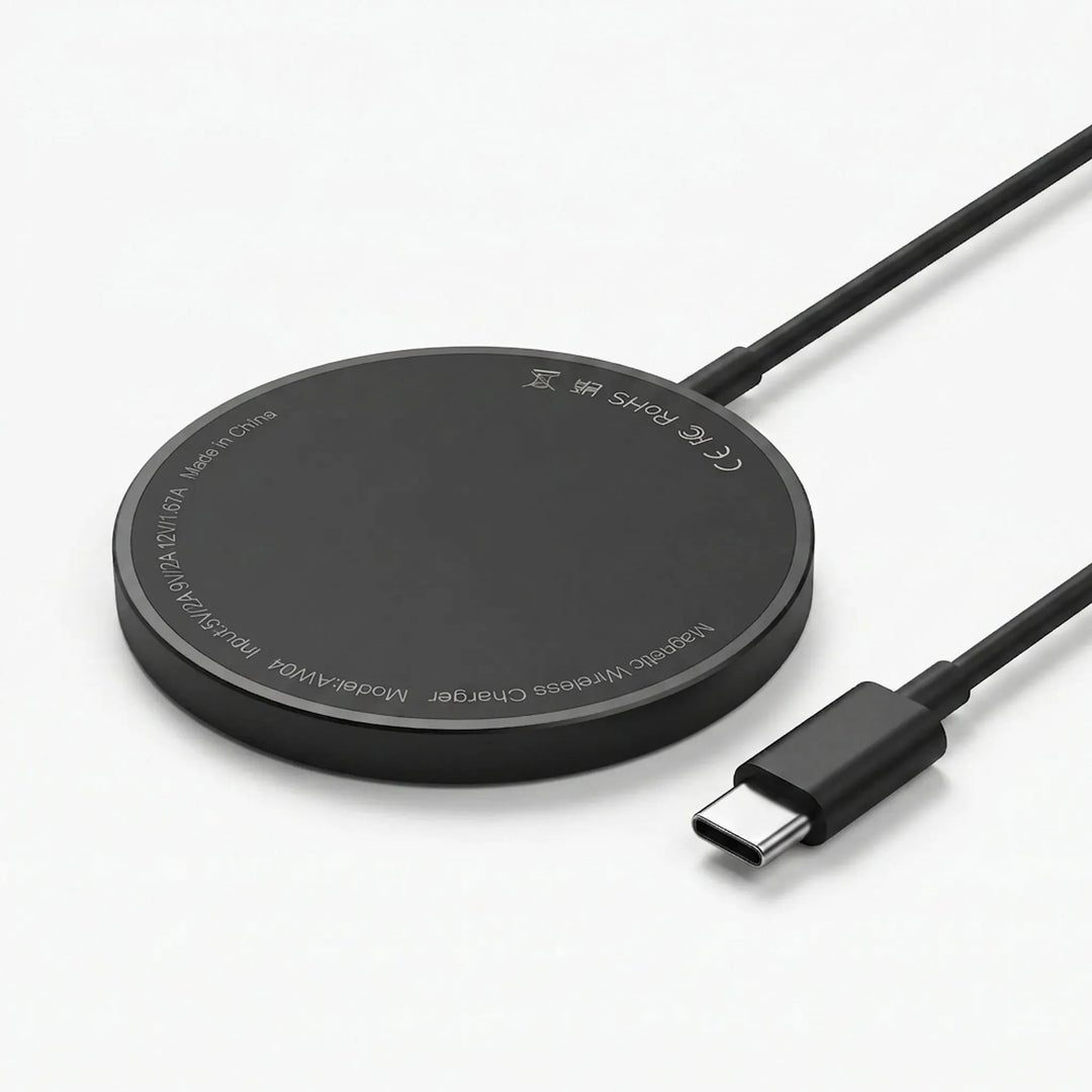 Compact Circular Magnetic Wireless Charger - MagVibe