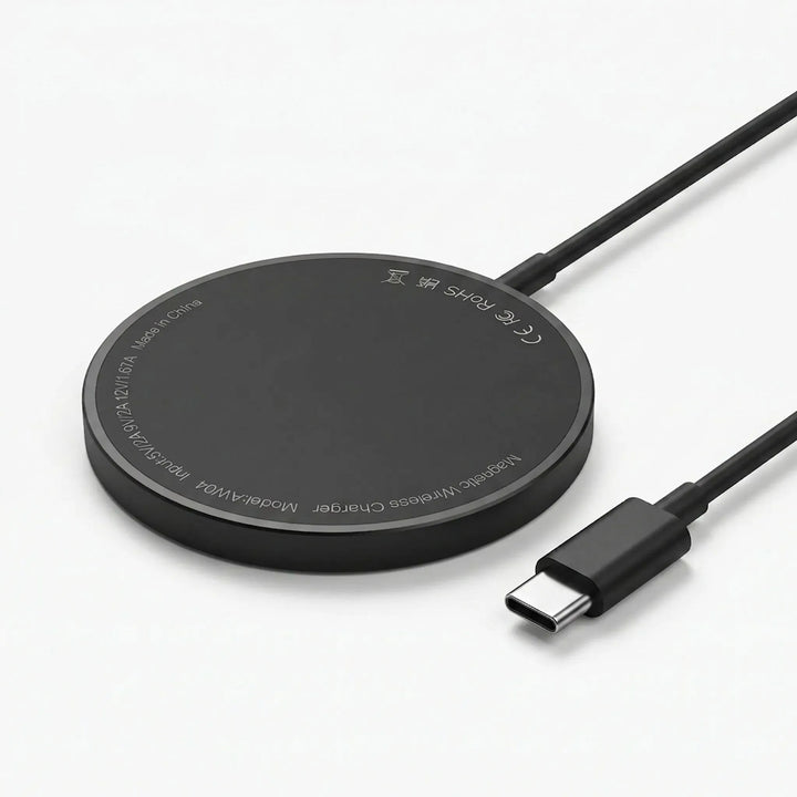 Compact Circular Magnetic Wireless Charger - MagVibe