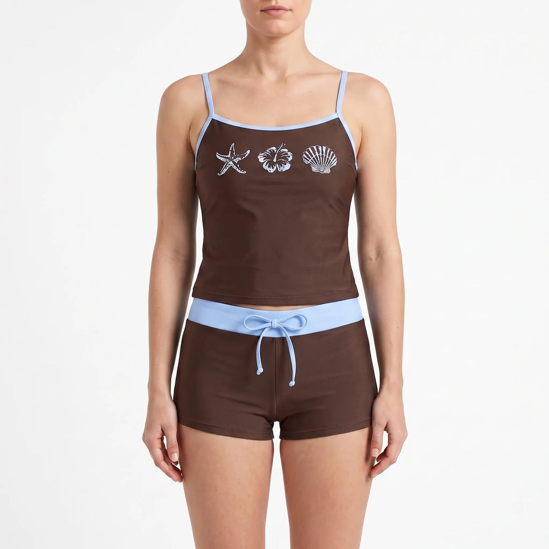 Contrasting Two Piece Bikini Set - Alexandra