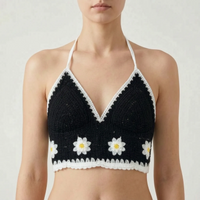 Crochet Halter Crop Top -  Eva