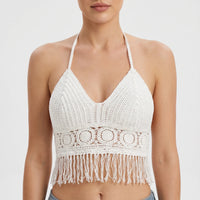 Crochet Halter Crop Top -  Jane