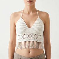 Crochet Halter Crop Top -  Jane