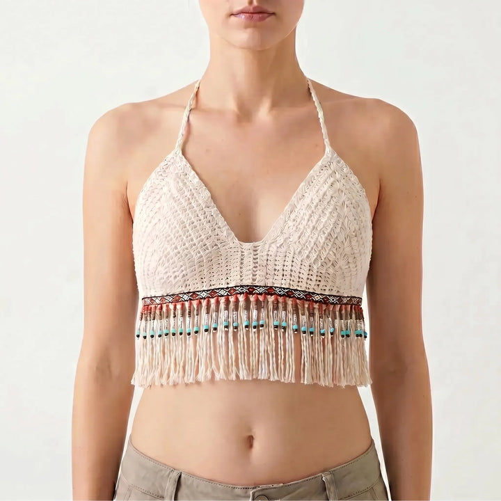 Crochet Halter Crop Top -  Jane