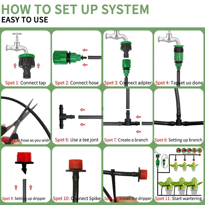 Customisable Garden Irrigation Drip System - Dripix