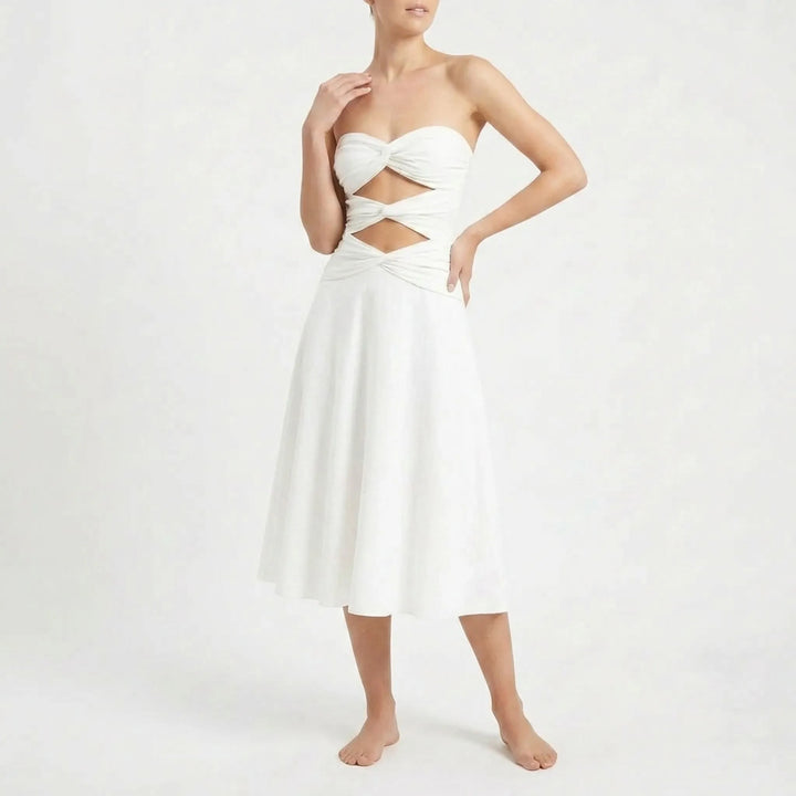 Cut-Out Swimsuit With Skirt - Sirenia