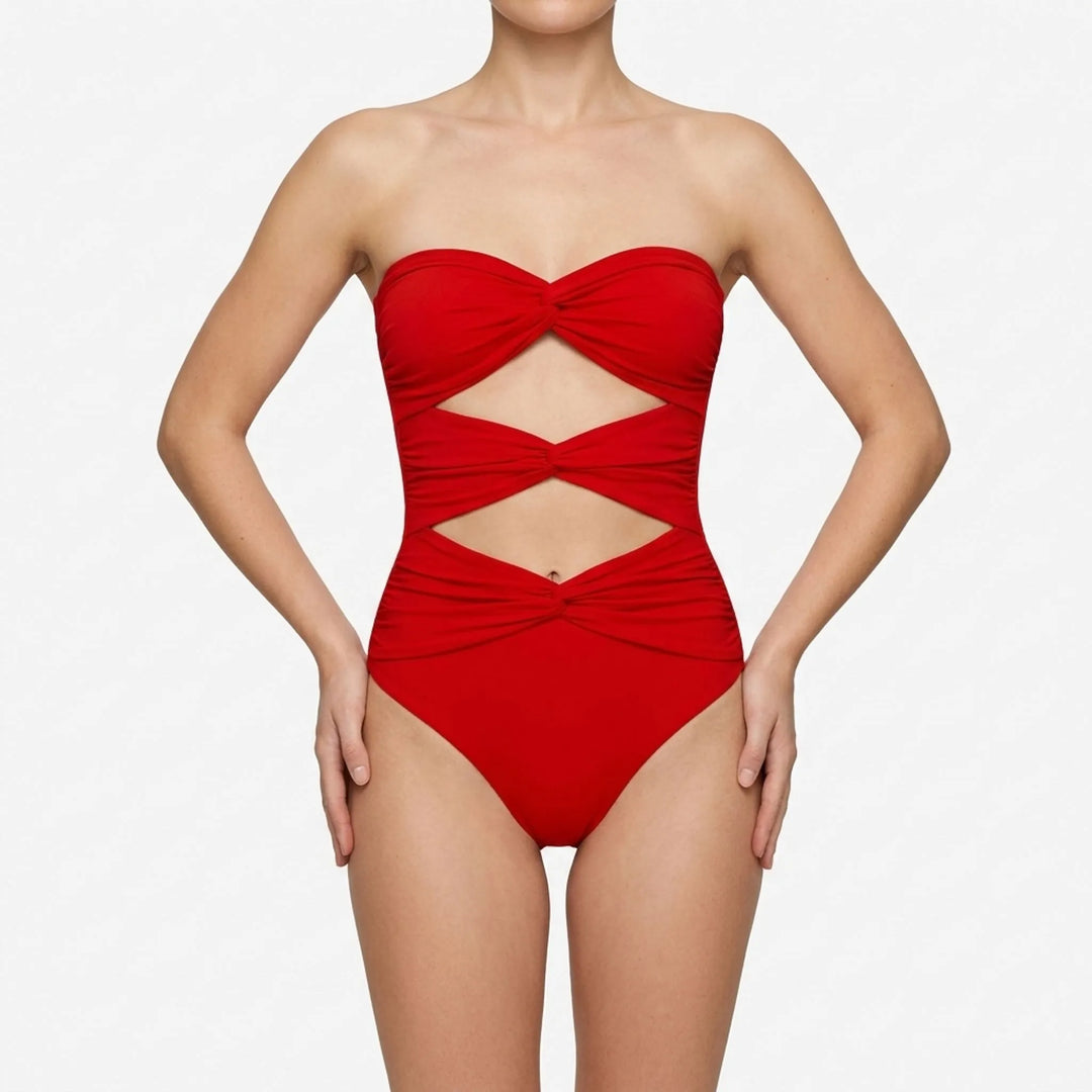 Cut-Out Swimsuit With Skirt - Sirenia