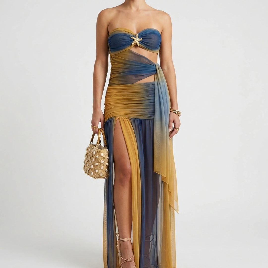 Cut-Out Swimsuit With Skirt - Sirenia
