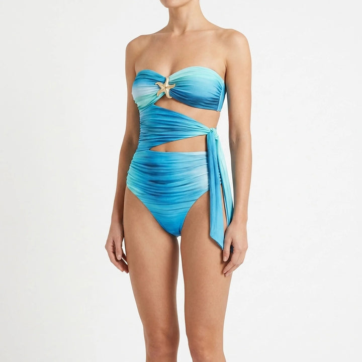 Cut-Out Swimsuit With Skirt - Sirenia