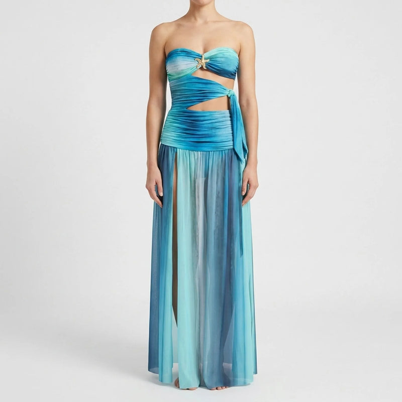 Cut-Out Swimsuit With Skirt - Sirenia