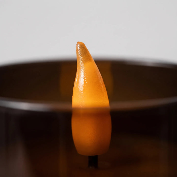 Cylindrical Dark Flameless Pillar Candles - Embera