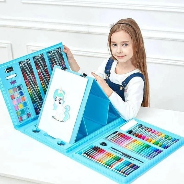 6-in-1 creative box with drawing and craft supplies for children – compact and versatile