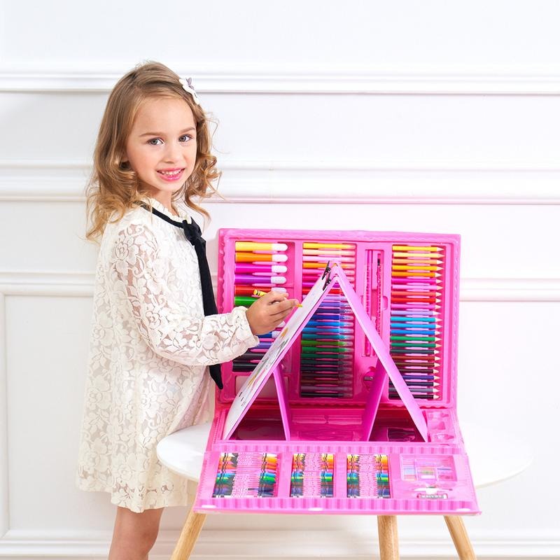 6-in-1 creative box with drawing and craft supplies for children – compact and versatile