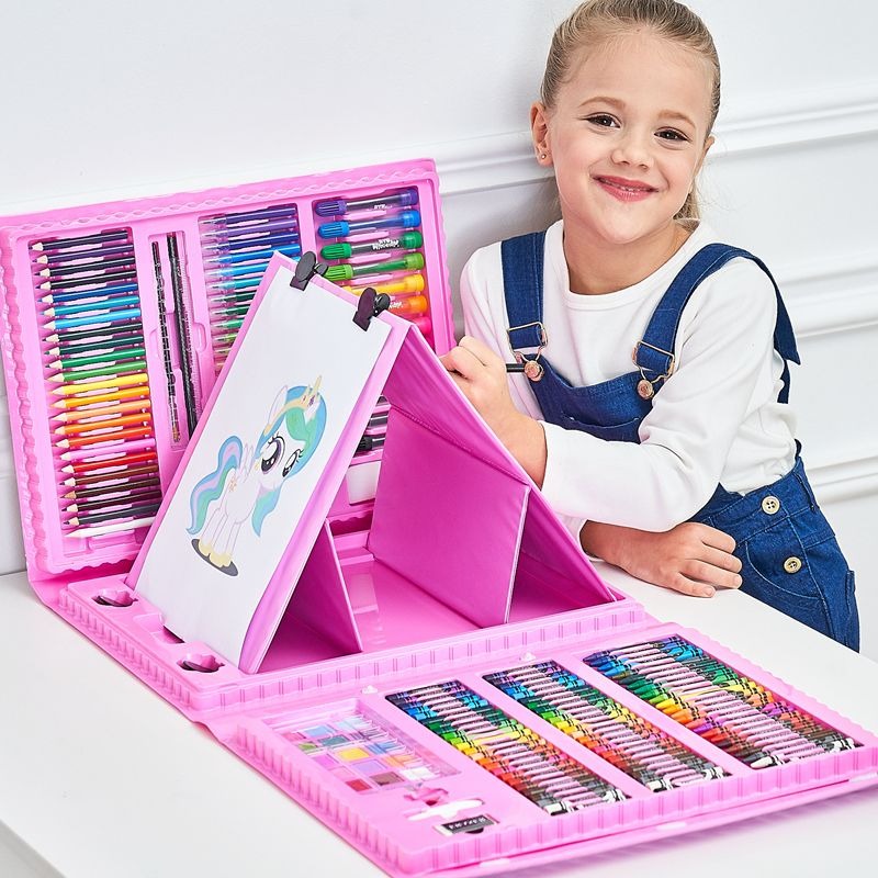 6-in-1 creative box with drawing and craft supplies for children – compact and versatile