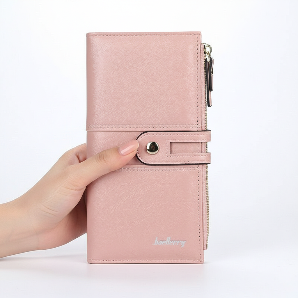 Długa Portmonetka Z Dwu Zamkiem - EleganWallet