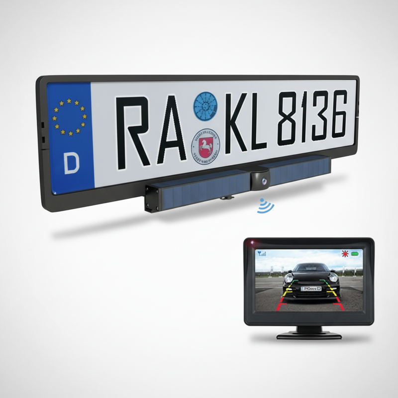 Drahtlose Solarbetriebene Rückfahrkamera - ParkGuardX