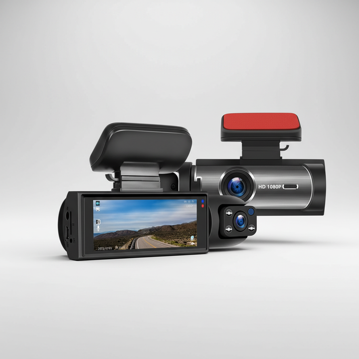 Dual Lens Dashcam Mit Display - DriveGuardo
