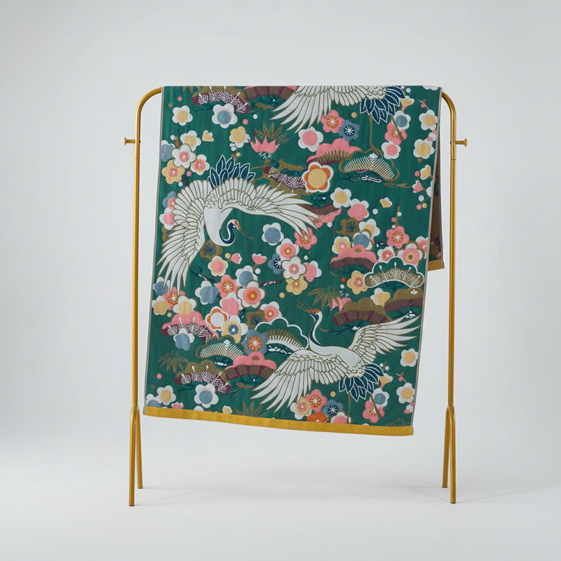 Elegante Badetuch Mit Druck - FlowerLuxe