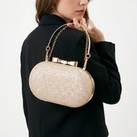 Embellished Oval Evening Clutch Bag - Auroza