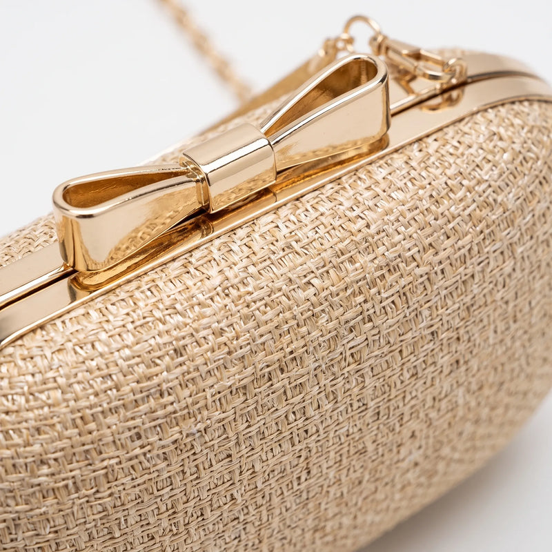 Embellished Oval Evening Clutch Bag - Auroza