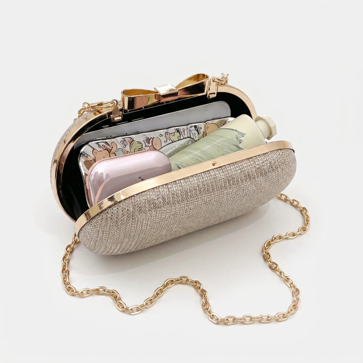 Embellished Oval Evening Clutch Bag - Auroza