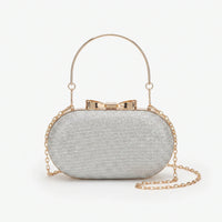 Embellished Oval Evening Clutch Bag - Auroza