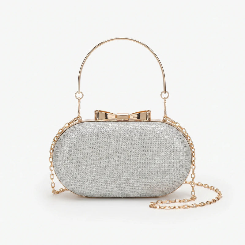 Embellished Oval Evening Clutch Bag - Auroza