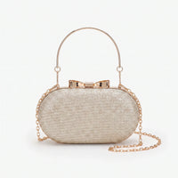 Embellished Oval Evening Clutch Bag - Auroza