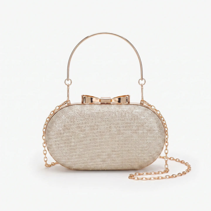 Embellished Oval Evening Clutch Bag - Auroza