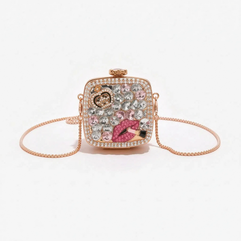 Embellished Square Evening Clutch Bag - Nochetta
