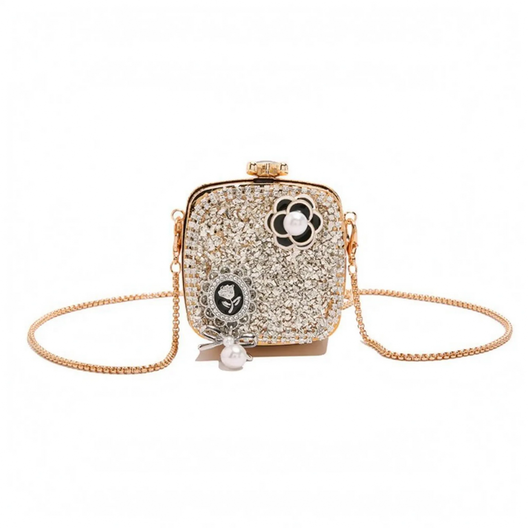 Embellished Square Evening Clutch Bag - Nochetta