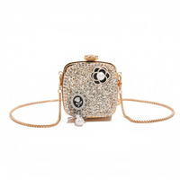 Embellished Square Evening Clutch Bag - Nochetta
