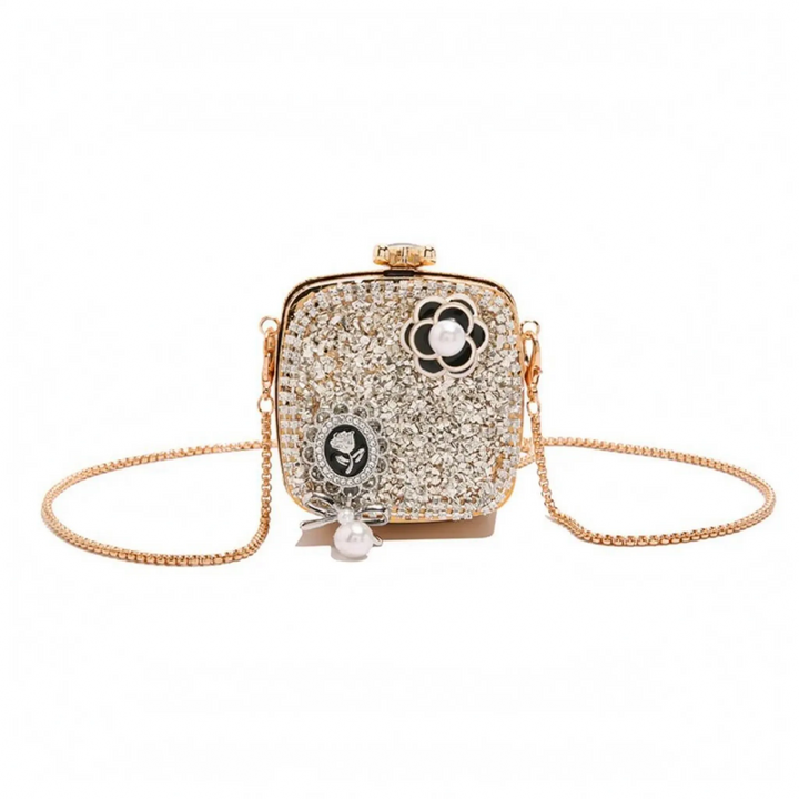 Embellished Square Evening Clutch Bag - Nochetta