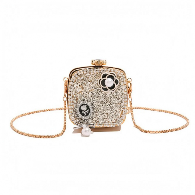 Embellished Square Evening Clutch Bag - Nochetta
