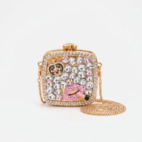 Embellished Square Evening Clutch Bag - Nochetta