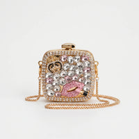 Embellished Square Evening Clutch Bag - Nochetta
