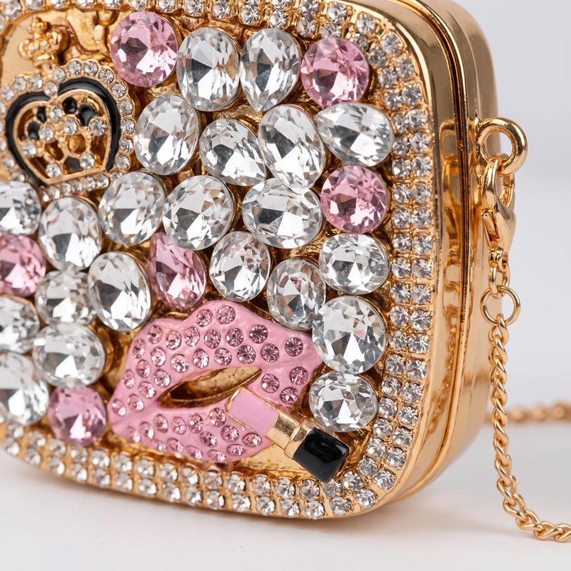 Embellished Square Evening Clutch Bag - Nochetta
