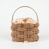 Embellished Woven Evening Bag - Zivara