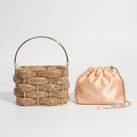 Embellished Woven Evening Bag - Zivara