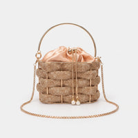 Embellished Woven Evening Bag - Zivara