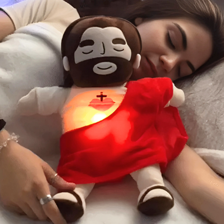 Cuddly toy with breathing motion and light – calming aid for children