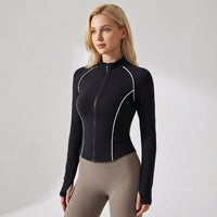 Figurnaher Trainingsoberteil Aus Stretch - Donna